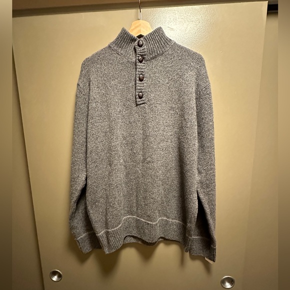 Daniele Blasi Italian button up quarter gray sweater - Picture 4 of 4